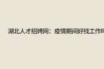 湖北人才招娉网：疫情期间好找工作吗?