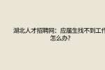 湖北人才招聘网：应届生找不到工作怎么办?