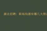 武汉人才网：职场沟通有哪几大禁忌?