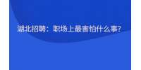 湖北招聘：职场上最害怕什么事?